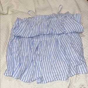 H&M blue and white striped dress